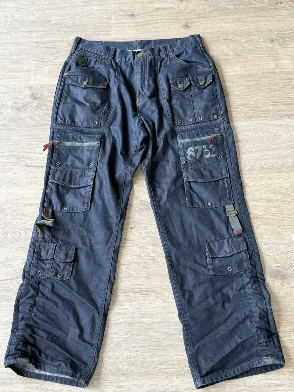 Eight 732 Jeans Men' 36x34 Baggy Utility 8732 Hip Hop Grunge Sk8 Y2K *Rare